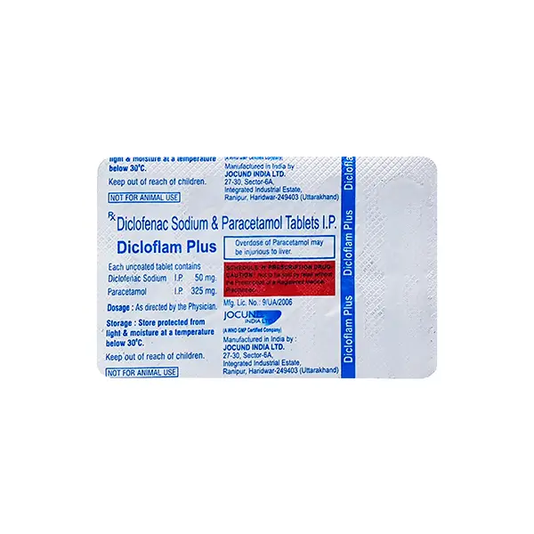 Dicloflam Plus 50mg/500mg Tablet